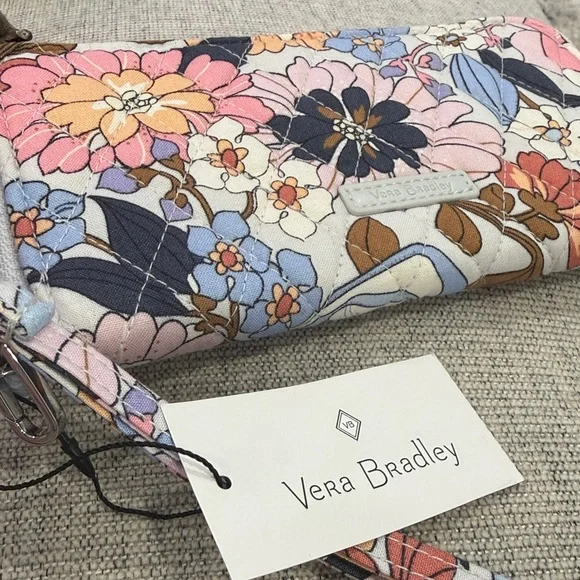 Vera Bradley Floral Wallet - Pink, Blue, Cream - Picture 2 of 5